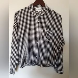 OLIVE & OAK Black + White Check Top